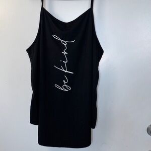 SHEIN Black Camisole with White Script